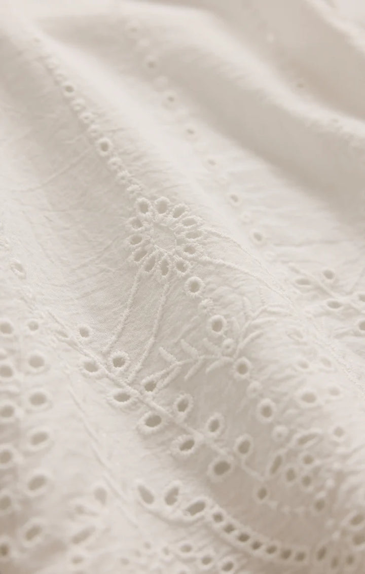 Oceanside Embroidered Top-White