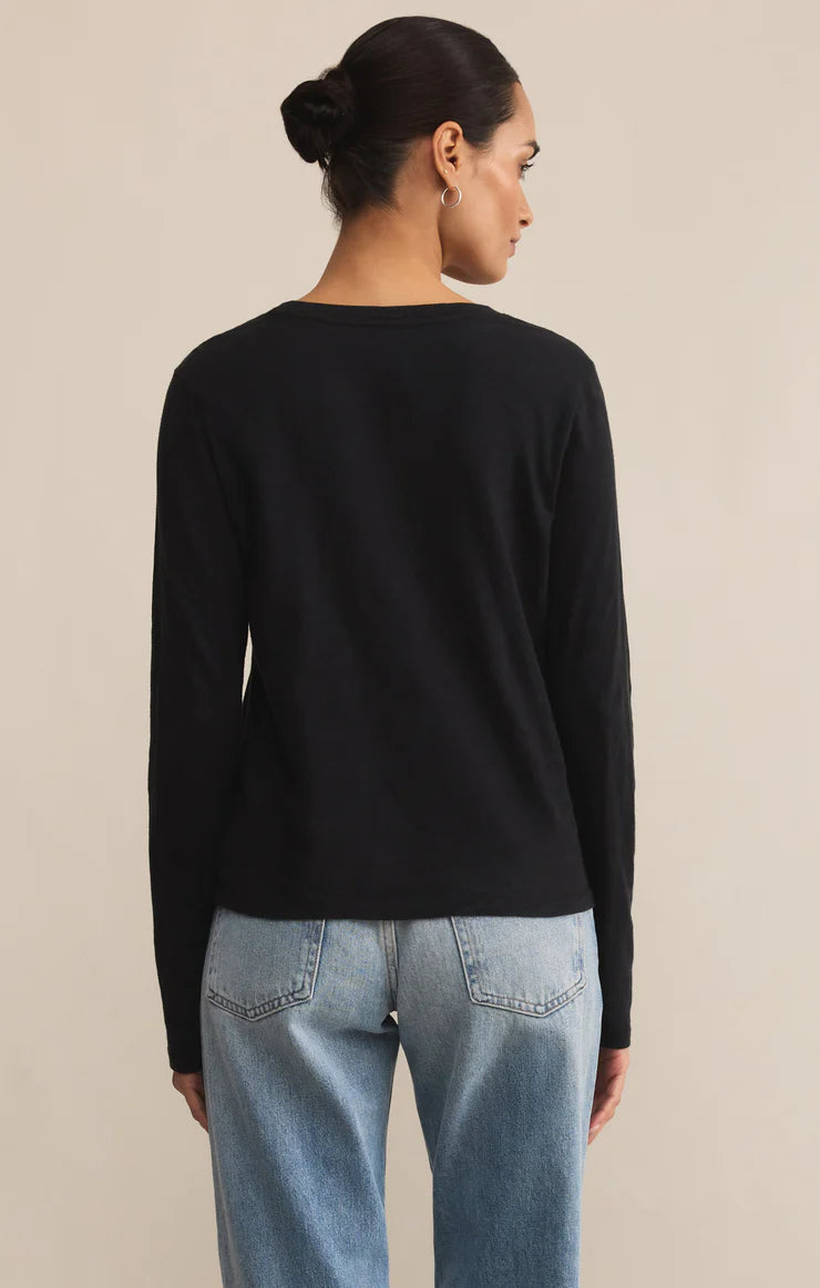 Modern Slub LS Tee - Black