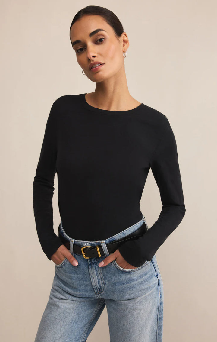 Modern Slub LS Tee - Black