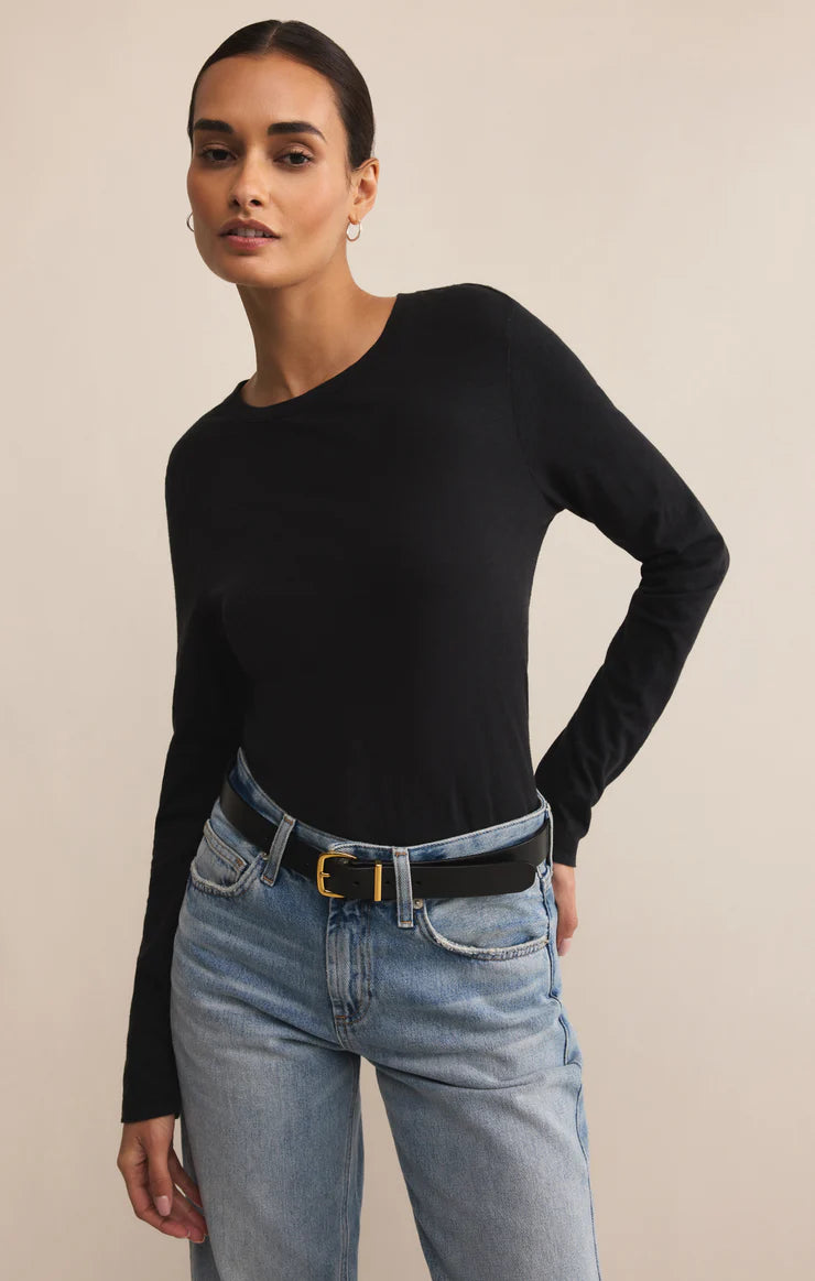 Modern Slub LS Tee - Black