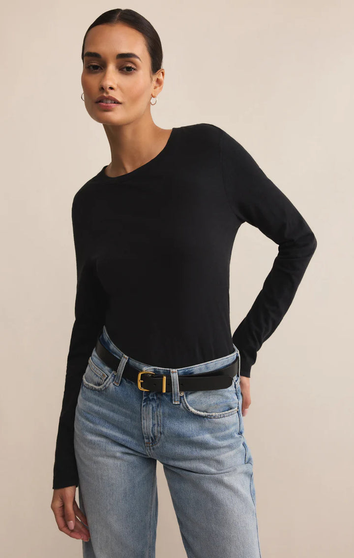 Modern Slub LS Tee - Black