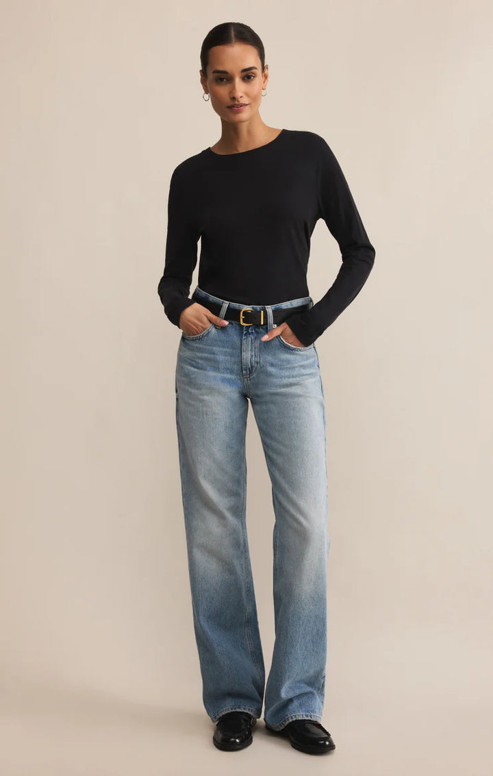 Modern Slub LS Tee - Black