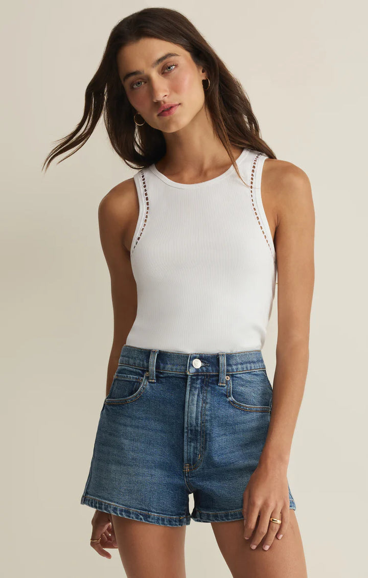 Boa Rib Tank-White