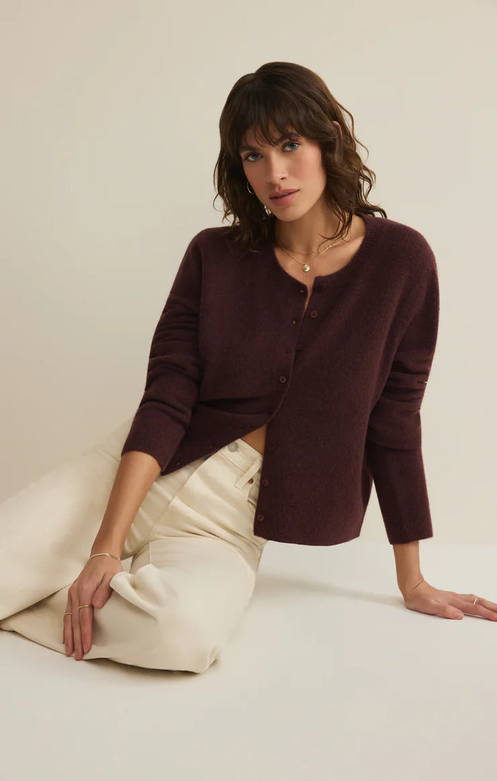Medina Cardigan - Chocolate Cherry (CLC)