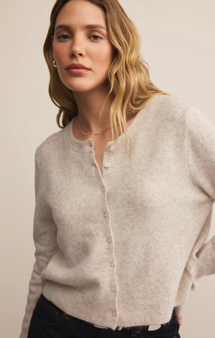 Medina Cardigan - Light Oatmeal Heather