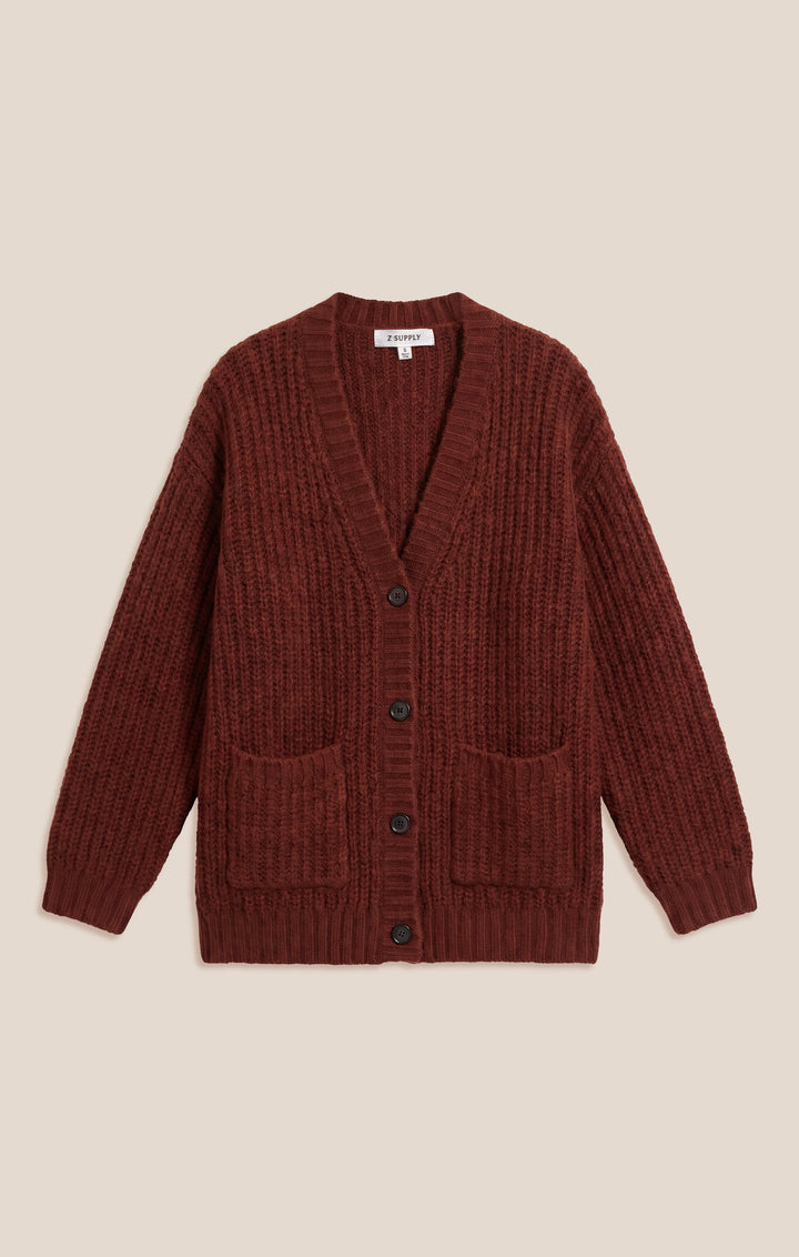 Whitmore Cardigan-Velvet Rouge