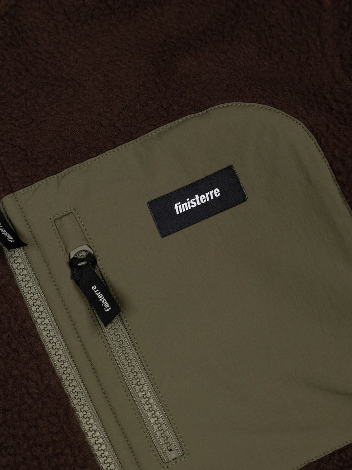 Bolster Fleece Full Zip-Burnt Umber/Olive