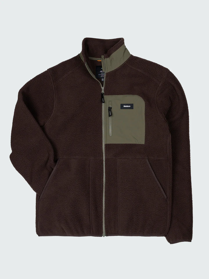Bolster Fleece Full Zip-Burnt Umber/Olive