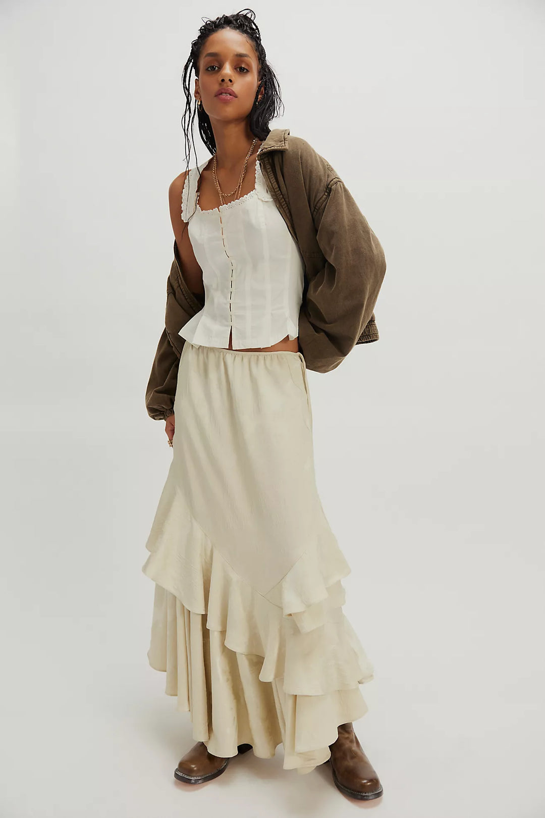 BRIDGETTE CORSET TOP SOLI / CLEAN IVORY