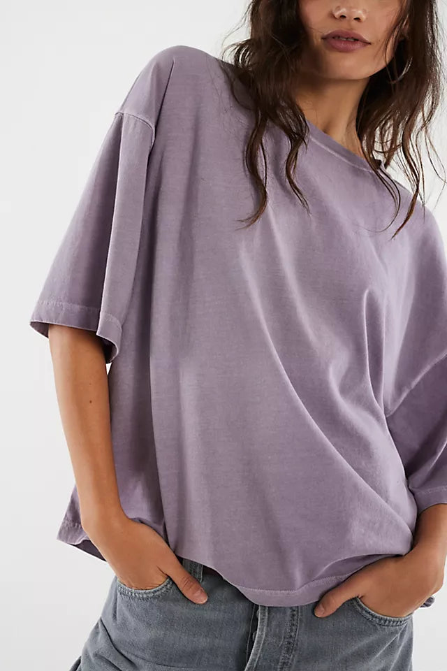 WTF PERFECT OVERSIZED TEE / PLUM ASH
