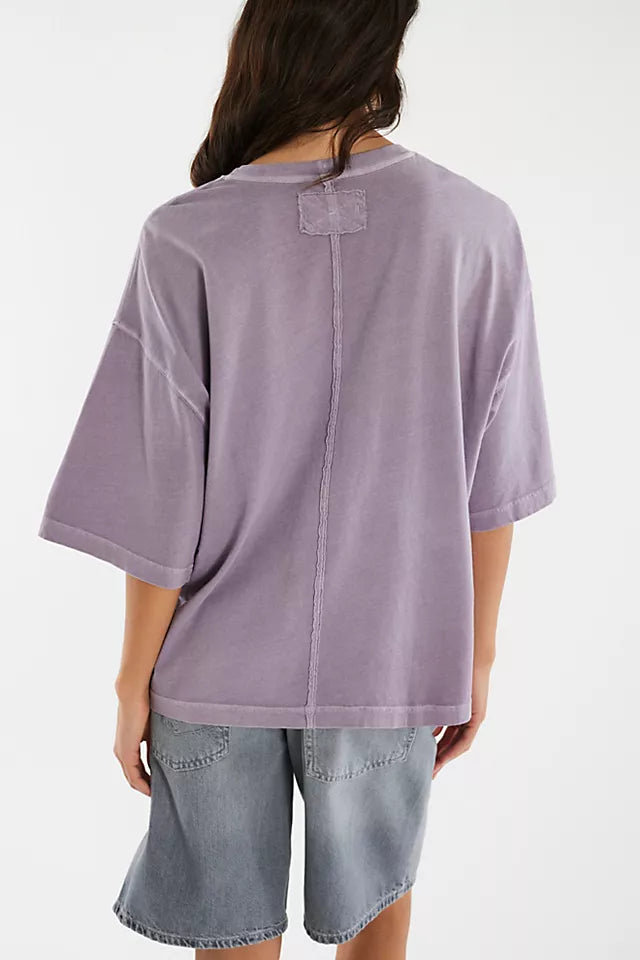 WTF PERFECT OVERSIZED TEE / PLUM ASH
