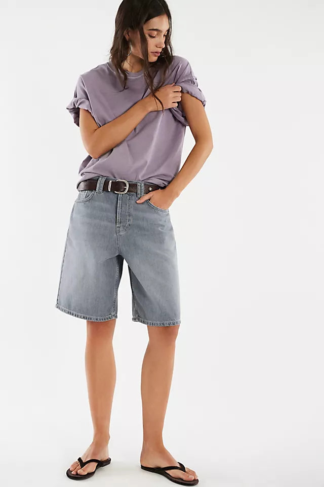 WTF PERFECT OVERSIZED TEE / PLUM ASH