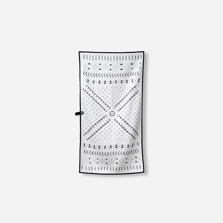 Fitness Towel: Mud Cloth White