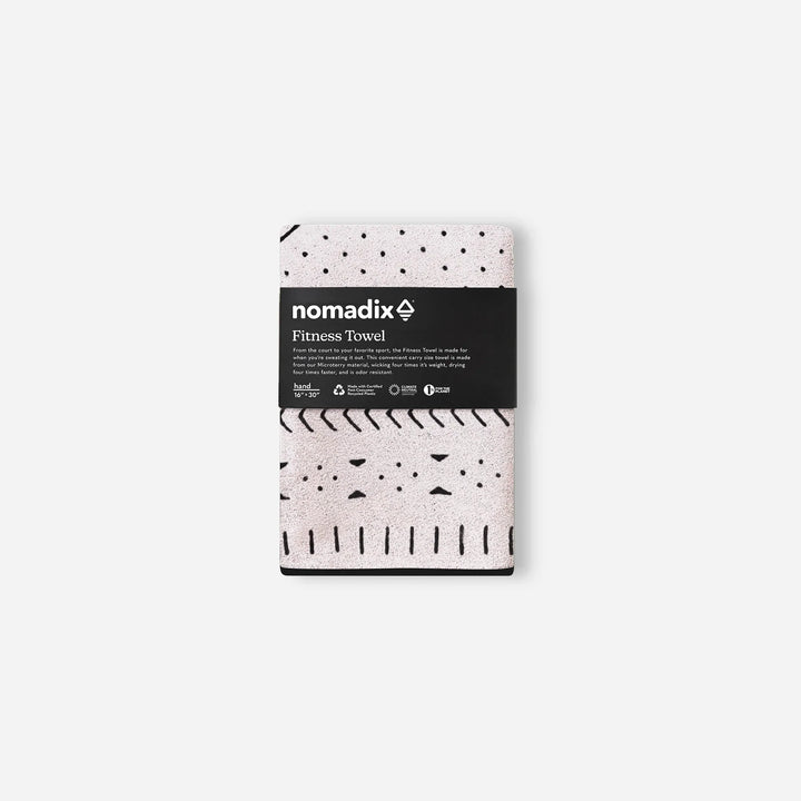 Fitness Towel: Mud Cloth White