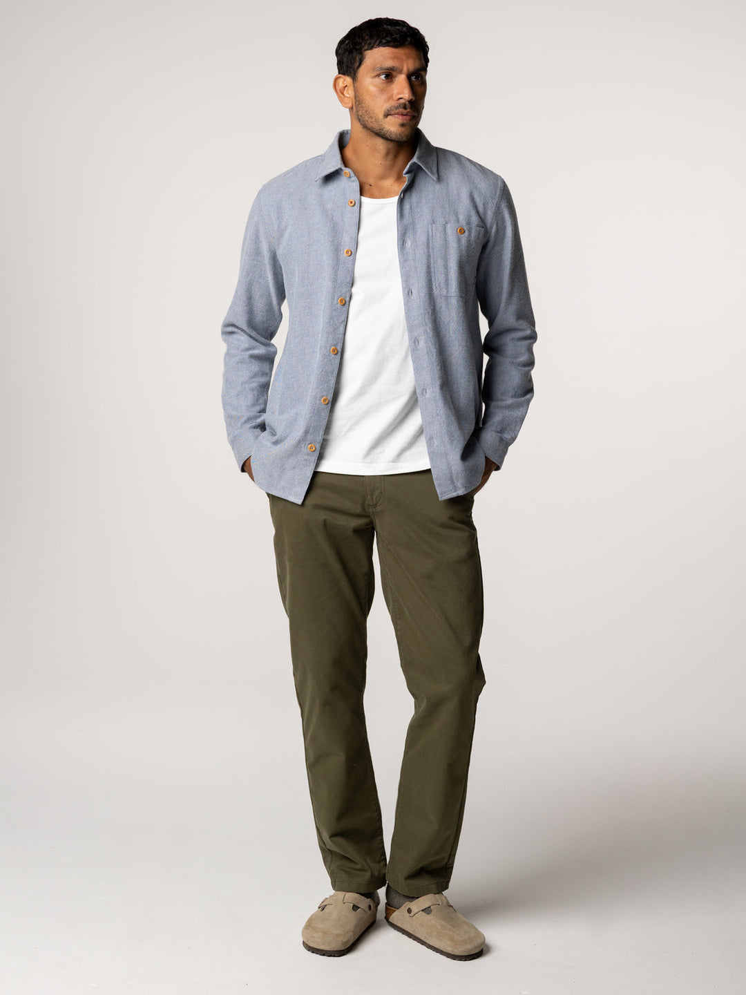 Gylly Shirt-Indigo Dobby