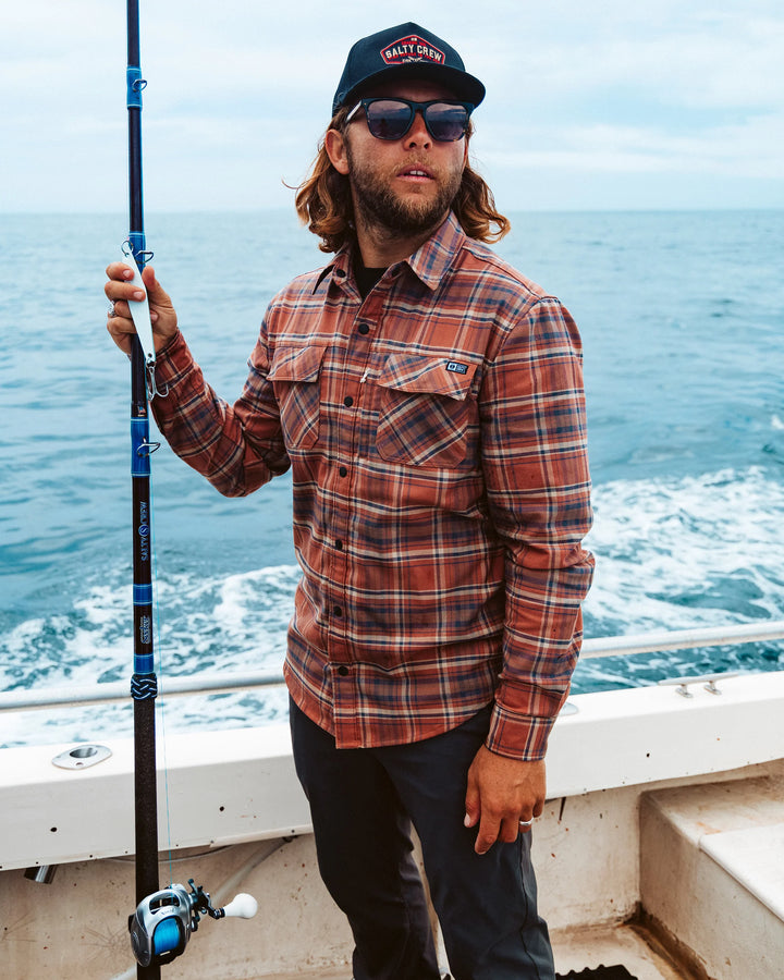 FATHOM LS TECH FLANNEL-RUSSET