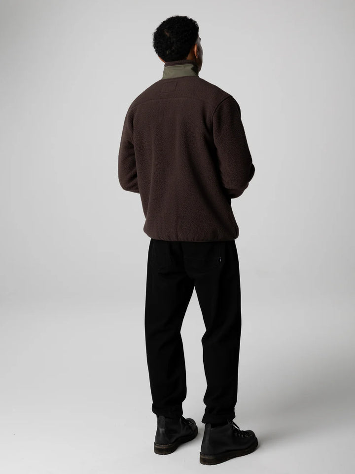 Bolster Fleece Full Zip-Burnt Umber/Olive