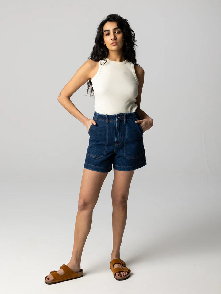 Yarrel Denim Short-Dark Indigo Denim