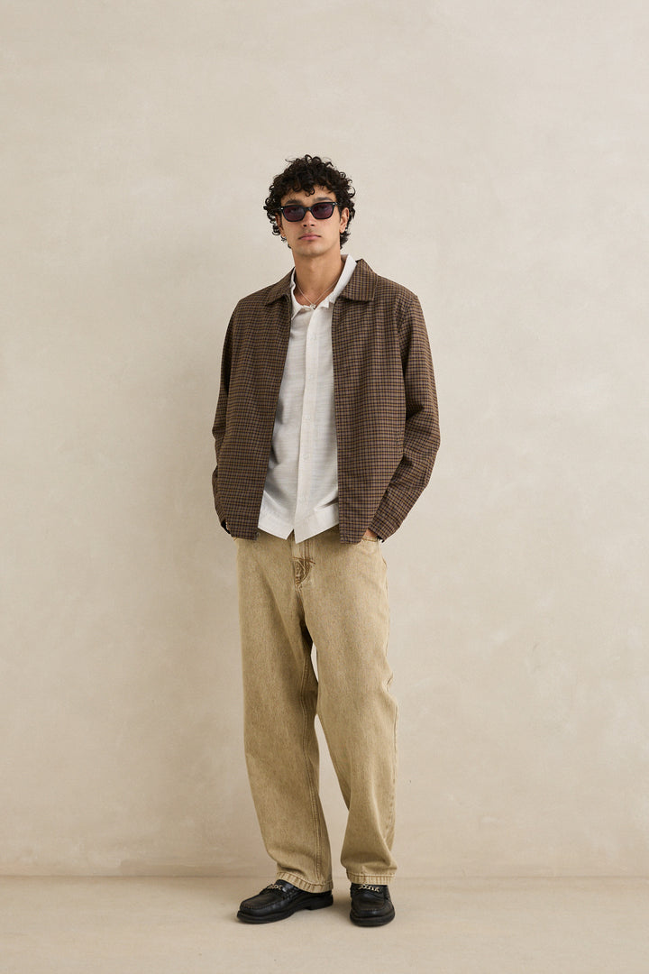 jordy check jacket-olive