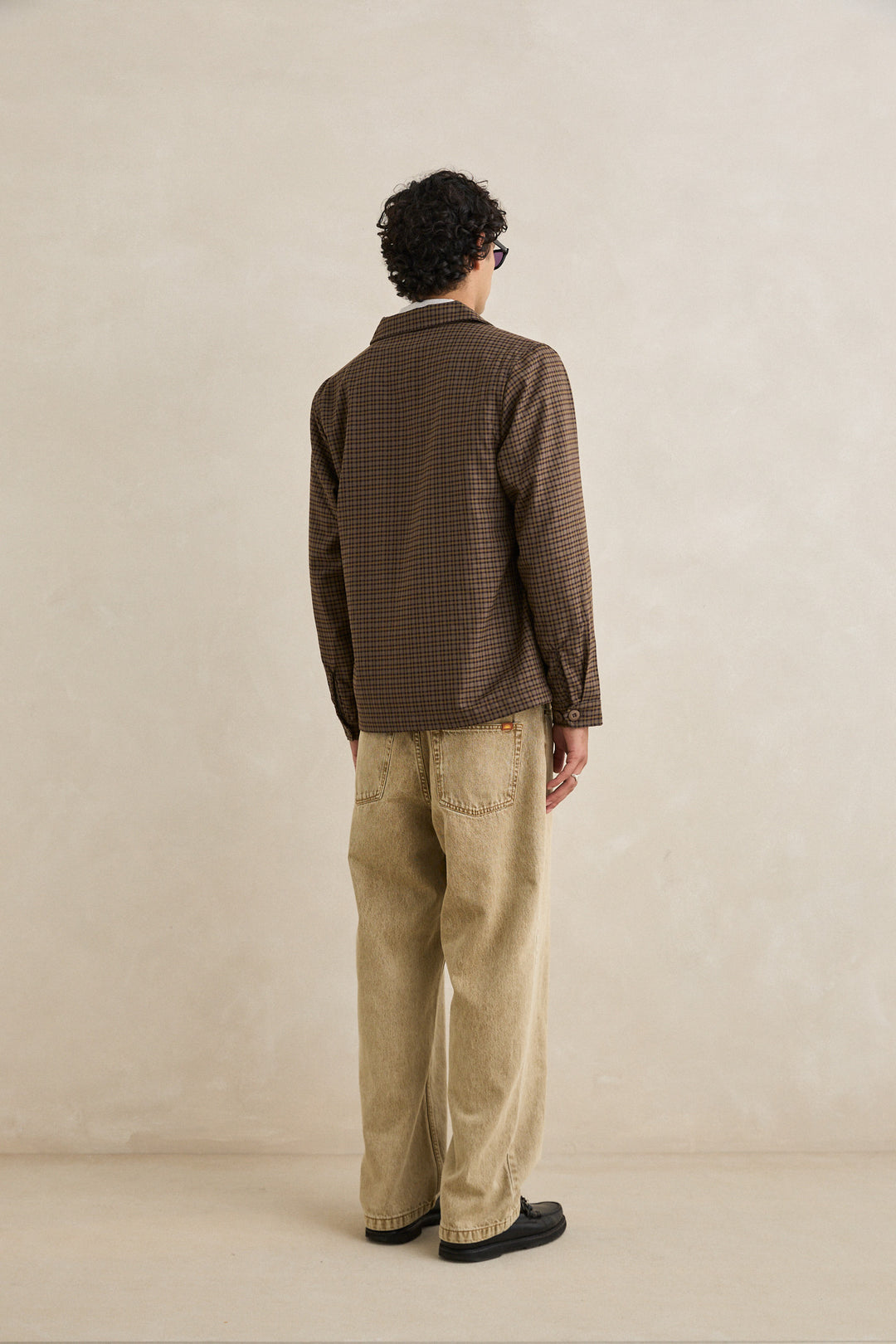 jordy check jacket-olive
