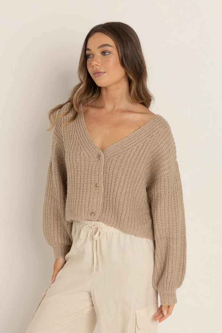 eadie oversized knit cardigan-cream