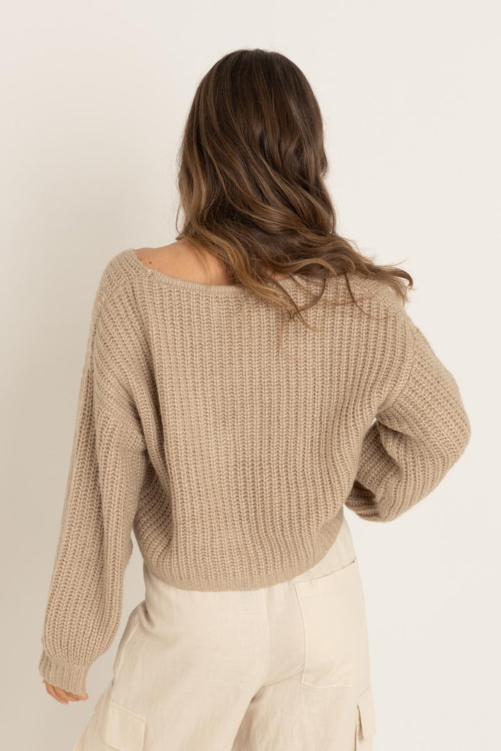 eadie oversized knit cardigan-cream