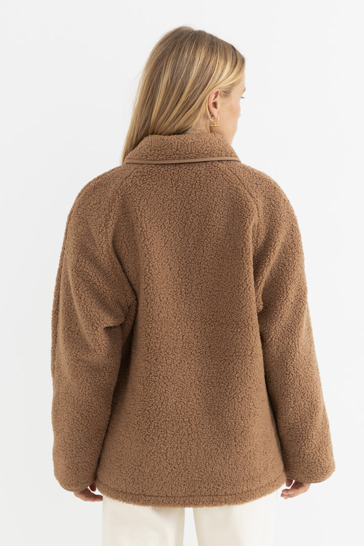 snowy sherpa jacket-oak