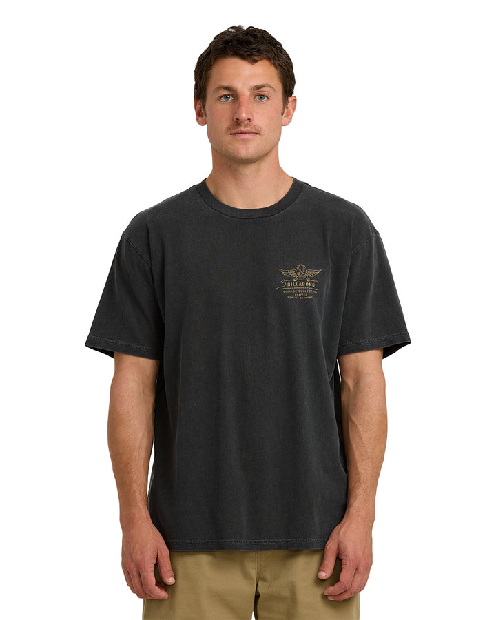 WINGSPAN GARAGE REGULAR SS-WASHED BLACK