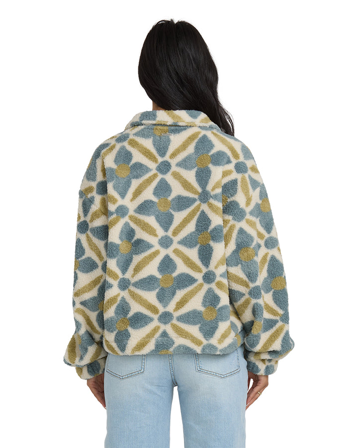 ALL THE TIME SHERPA 1/2 ZIP-MASON BLUE