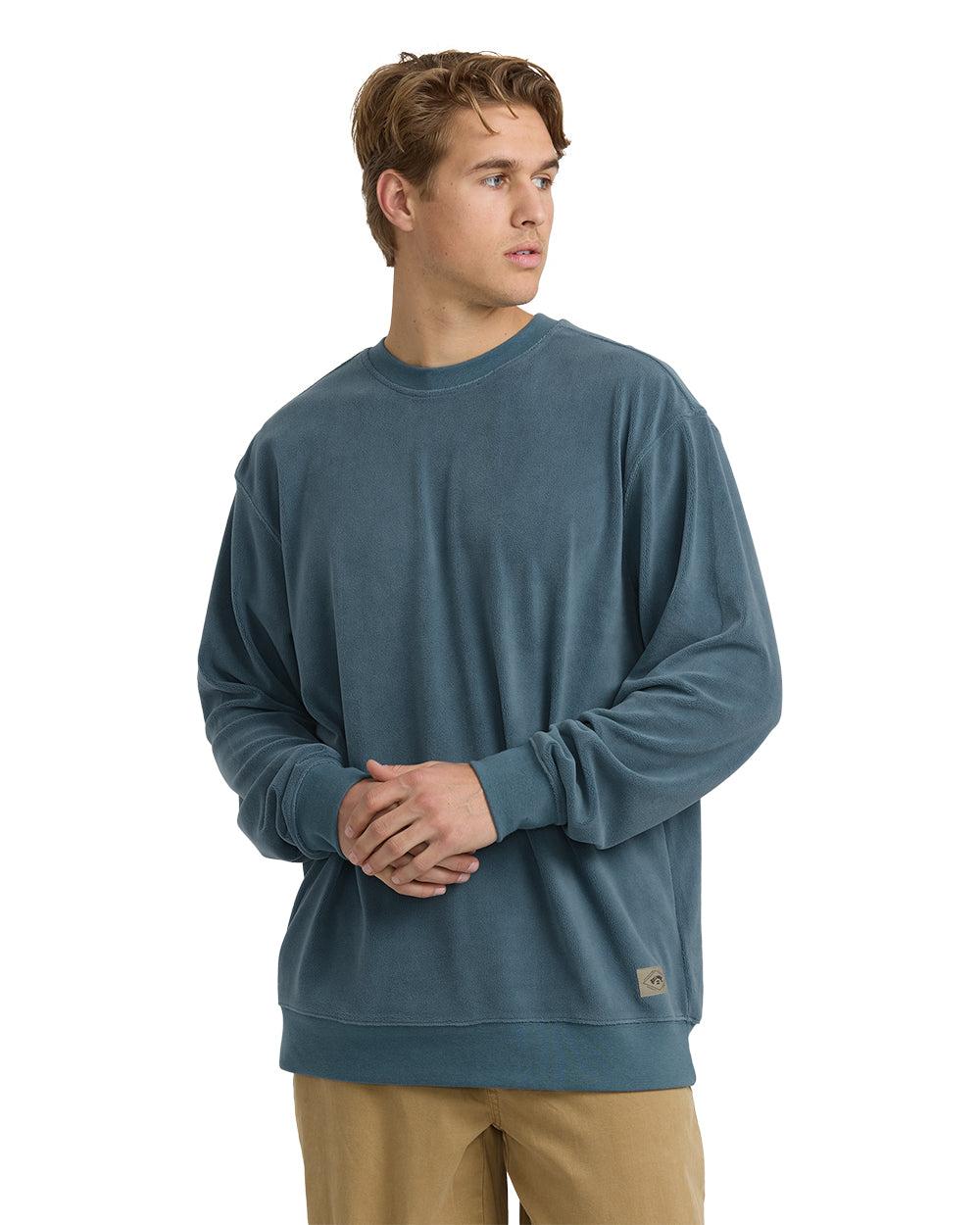 TORCHED CREW-RUSTIC BLUE