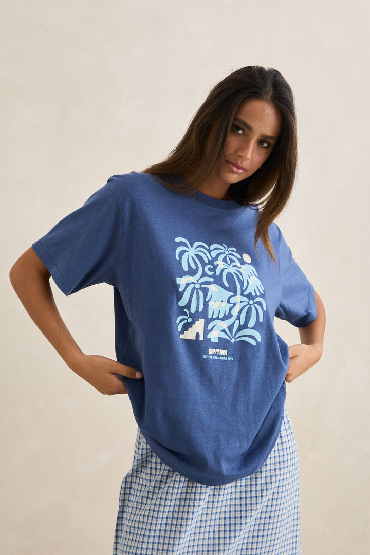island oversized tee-indigo