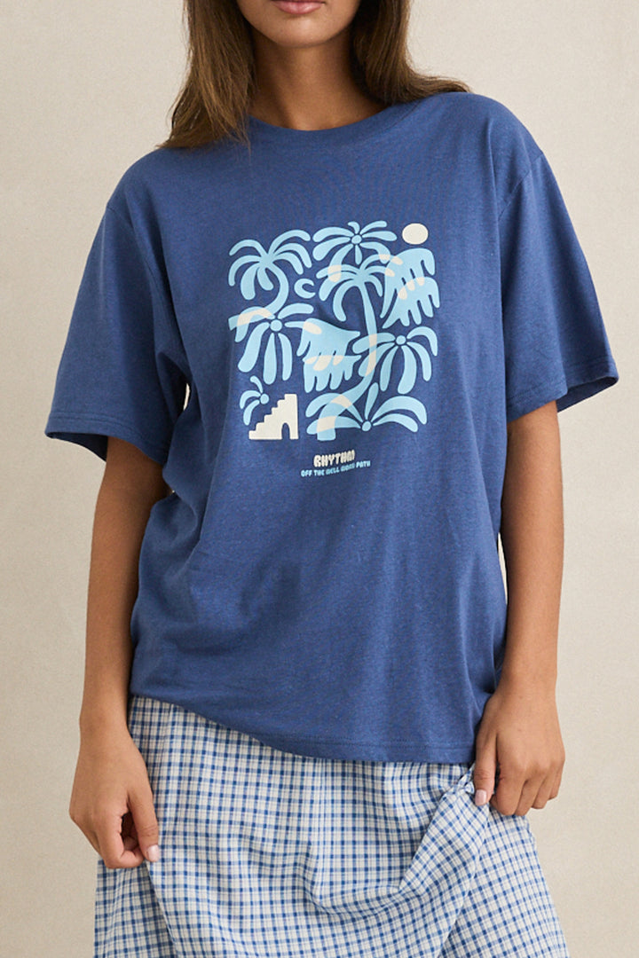 island oversized tee-indigo