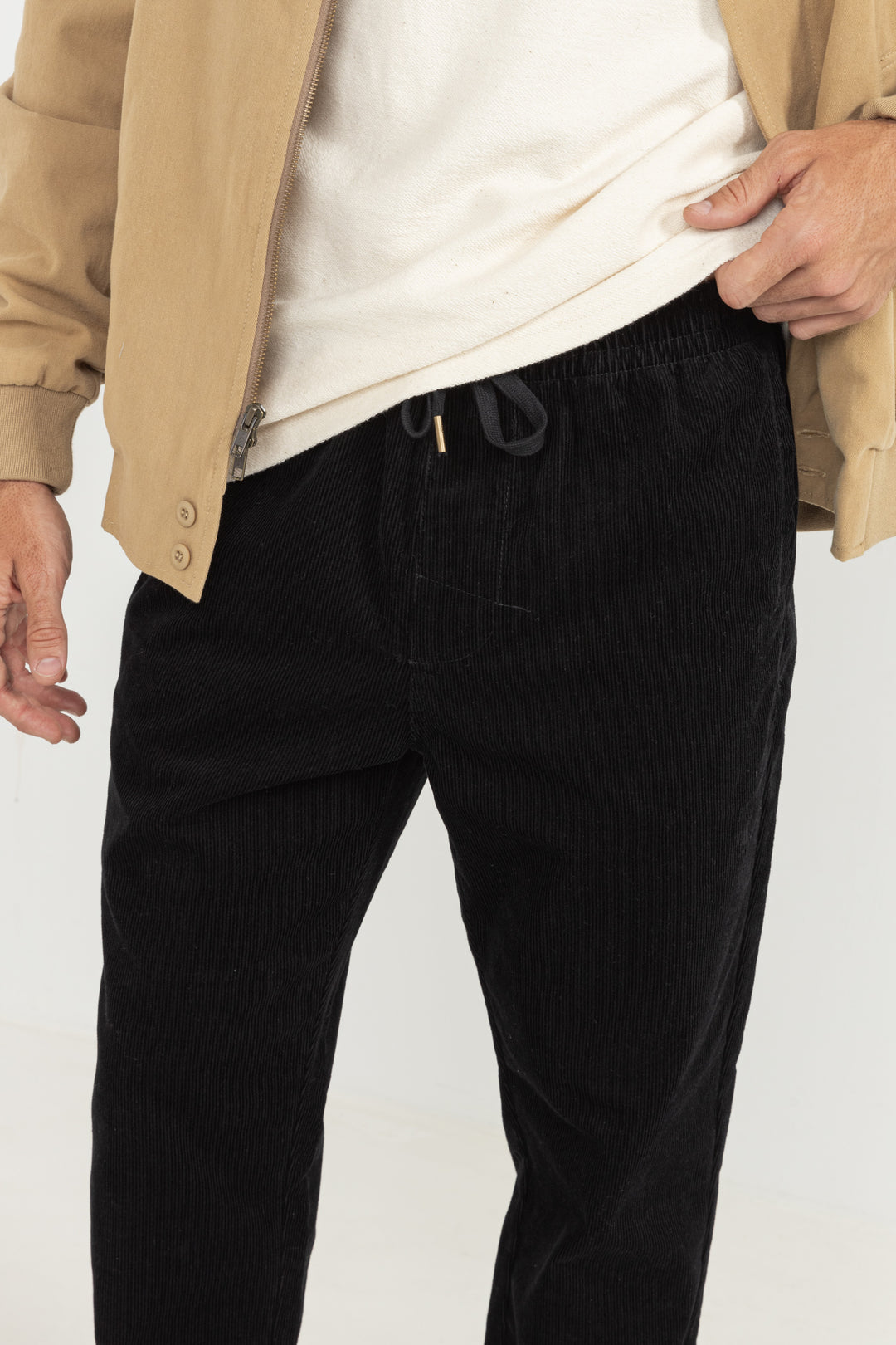 cord jam pant-black