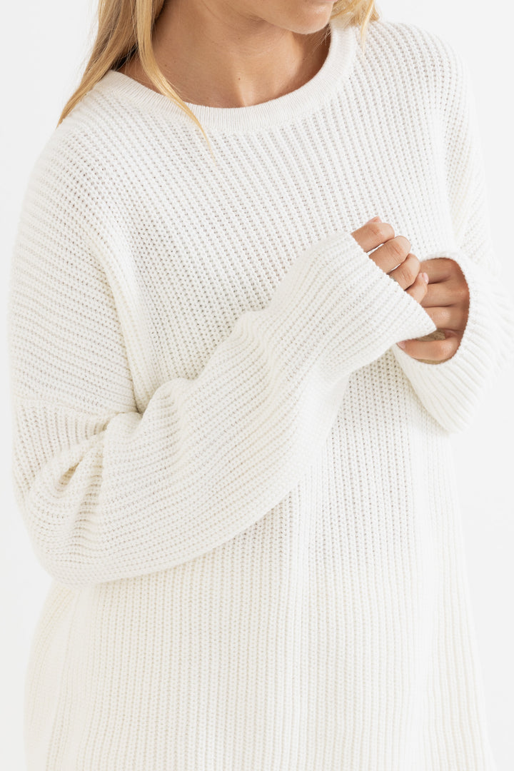 essential knit jumper-white