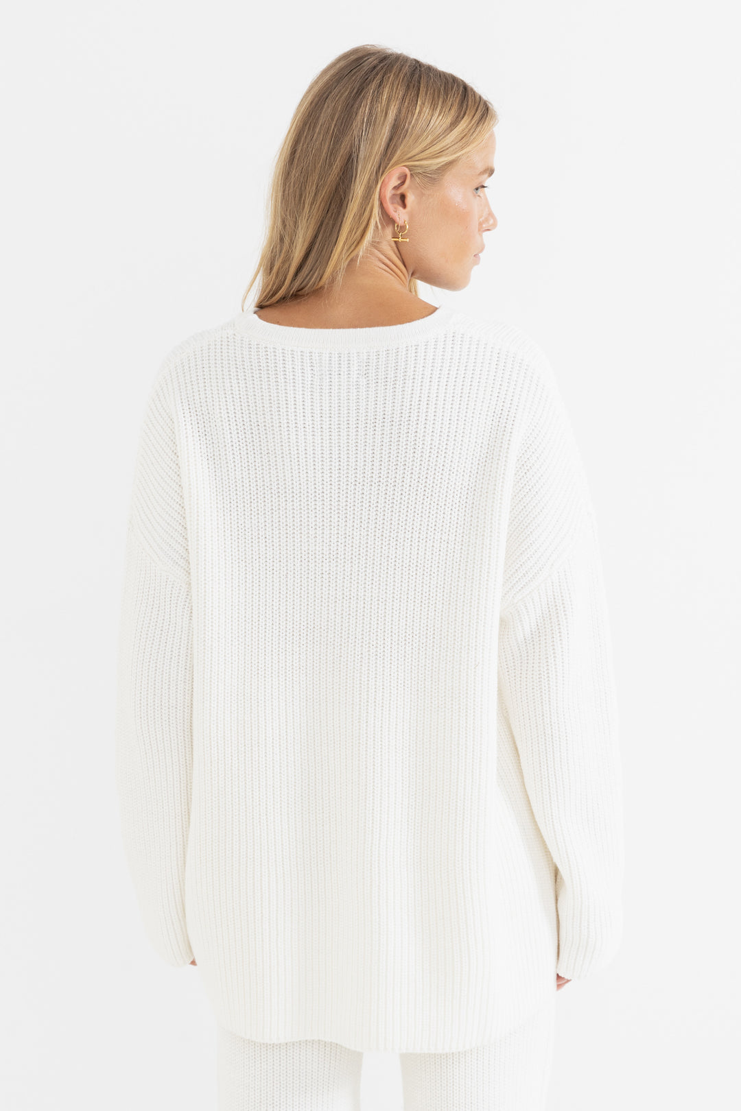 essential knit jumper-white