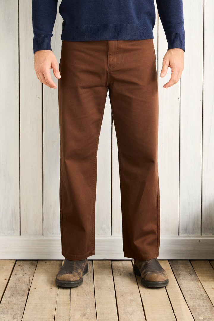 raising pant-brown