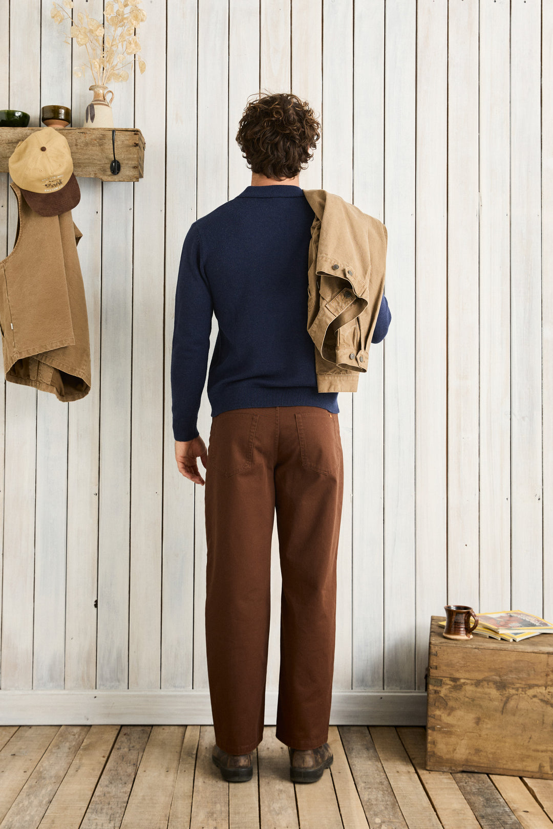 raising pant-brown