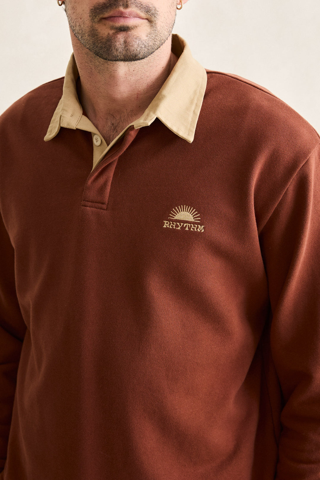 heritage bloom rugby polo-bark