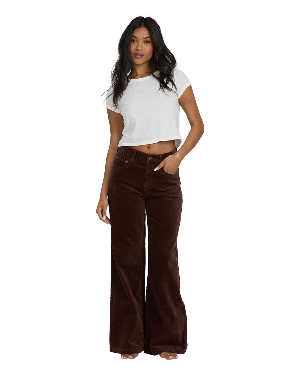UNCUT CORD PANT-TEAK