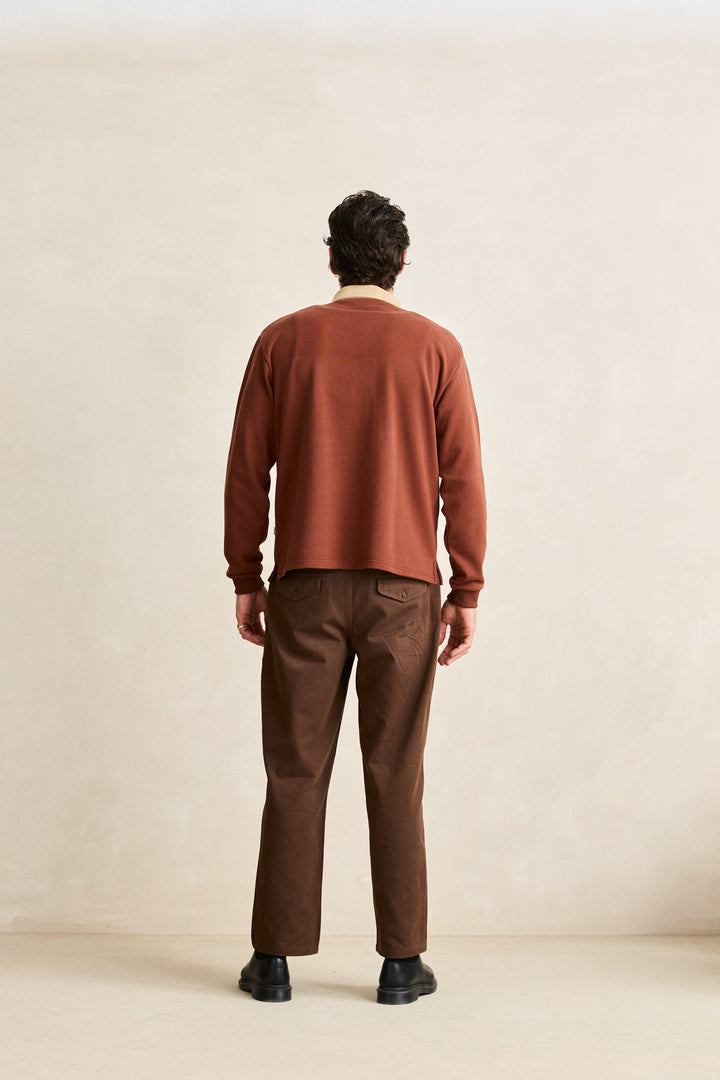 heritage bloom rugby polo-bark