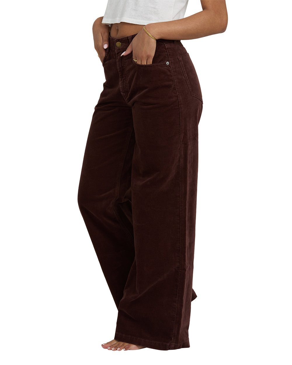 UNCUT CORD PANT-TEAK
