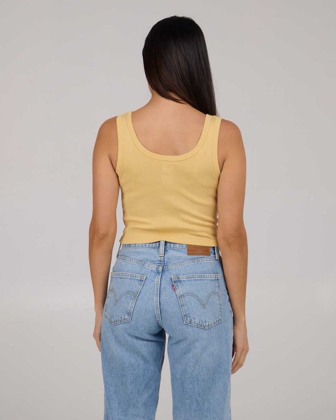 BEACH SCENE TANK-DUSTY GOLD