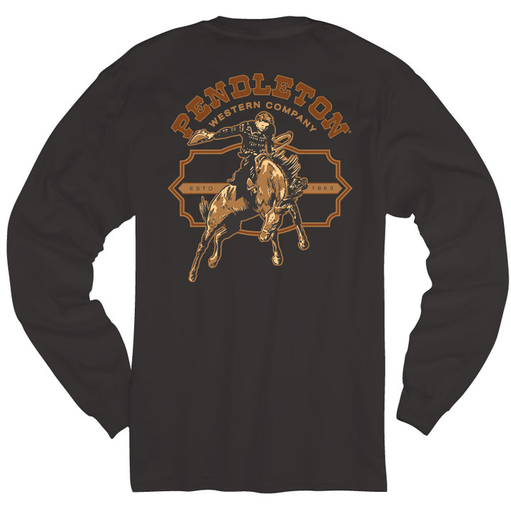 western company graphic ls-vintage black/brown