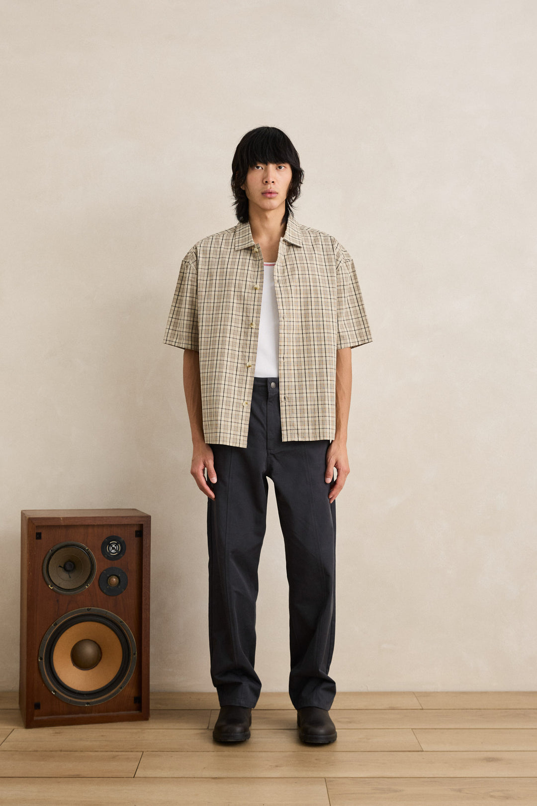longreach relaxed ss shirt-cream