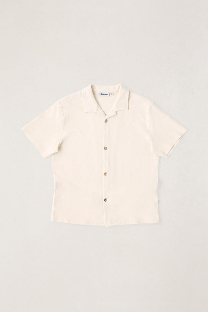 reverse terry ss shirt-natural