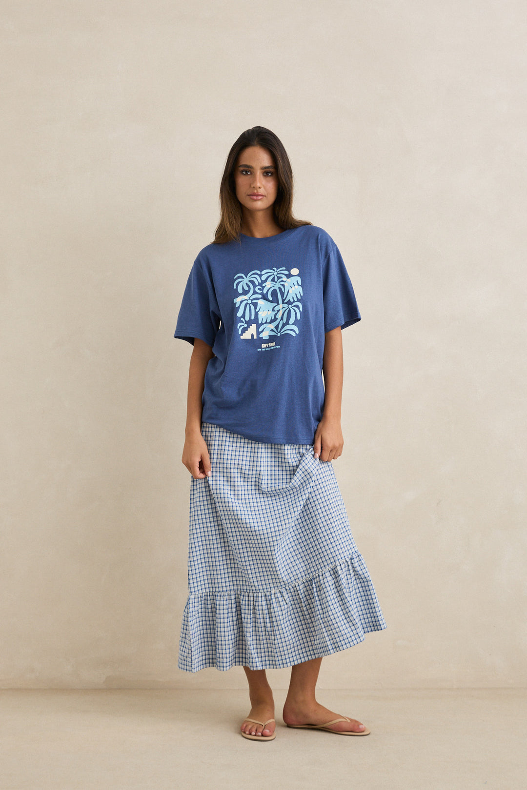island oversized tee-indigo