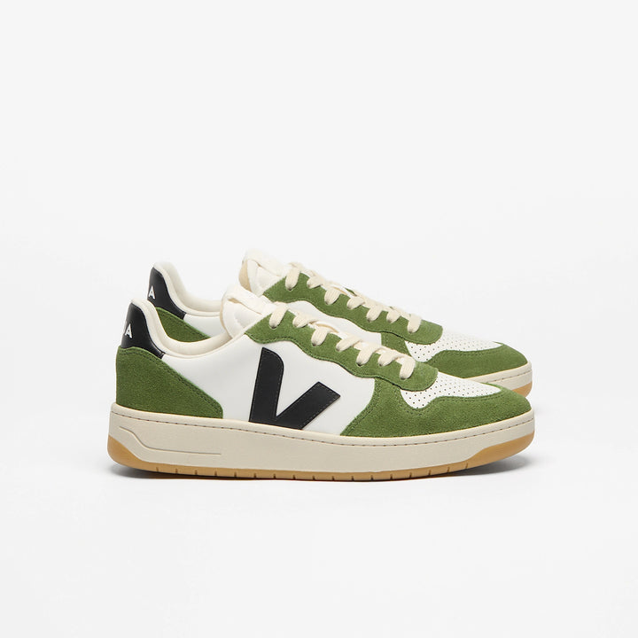 V-10 PRIME LEATHER-WHITE_BLACK_MILITARY GREEN